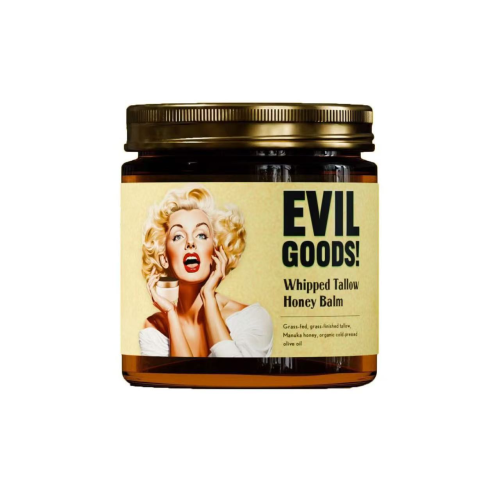 EVIL GOODS honey balm glass jar
