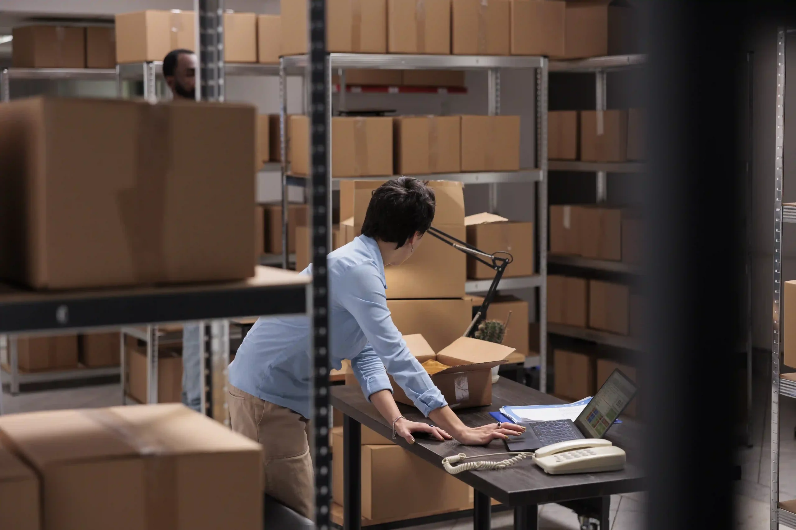 Warehouse Worker Packing for E - commerce Orders