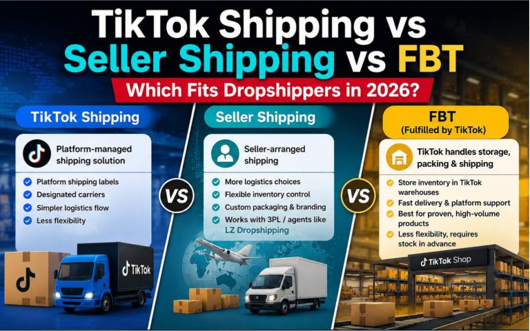 TikTok Shipping vs Seller Shipping vs FBT Which Fits Dropshippers
